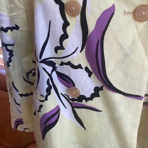 NEVER WORN Marni yellow linen print blazer/jacket - Picture 2 of 8